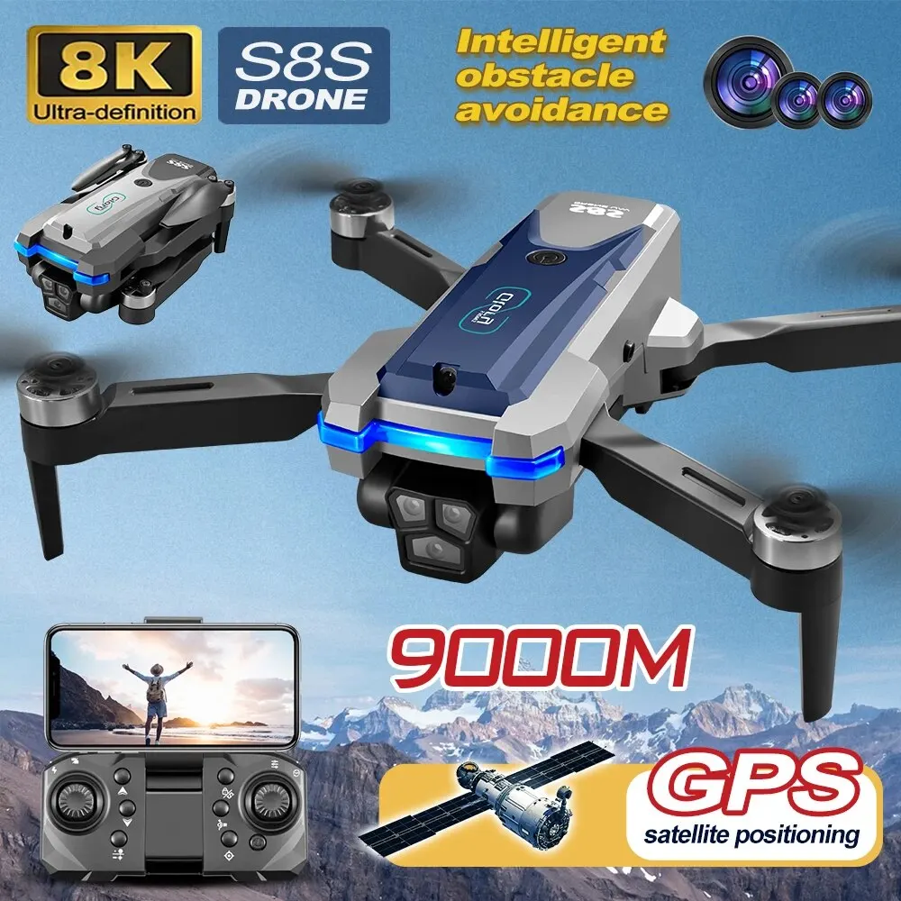 S8S GPS 드론 5G 와이파이 8K HD 듀얼 ES - Drone Camera Hd 리뷰 및 가격
